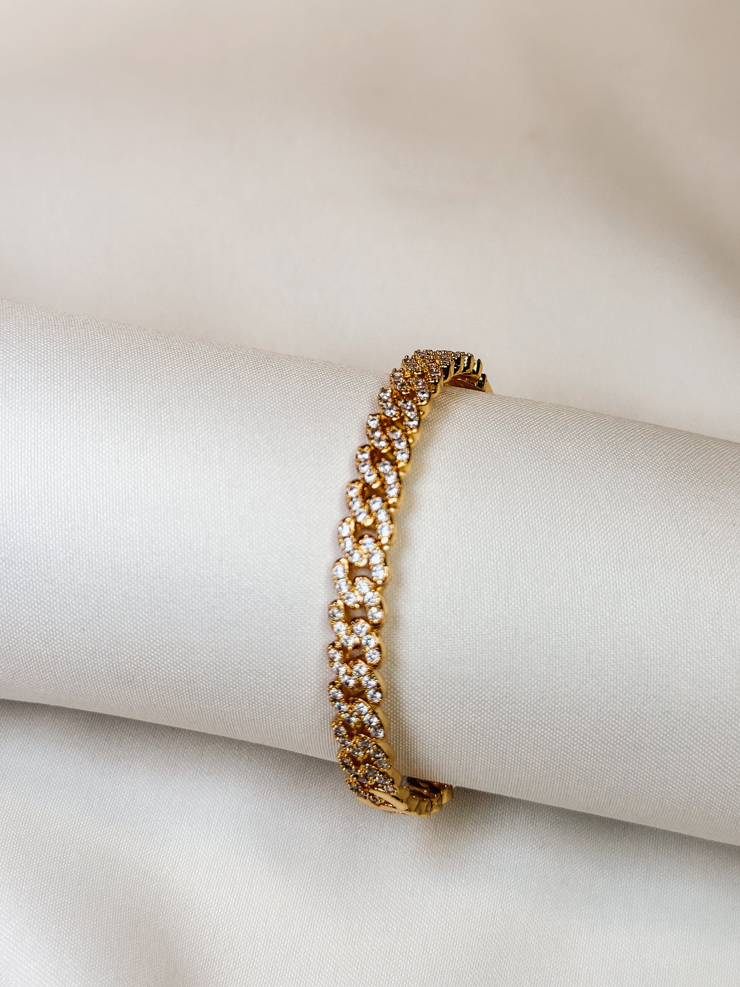 GOLD LINK BRACELET RING SET- 1