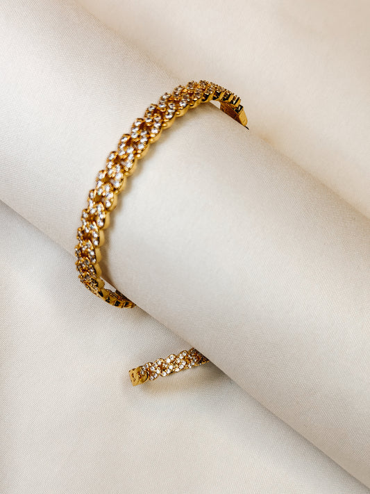 GOLD LINK BRACELET RING SET- 1