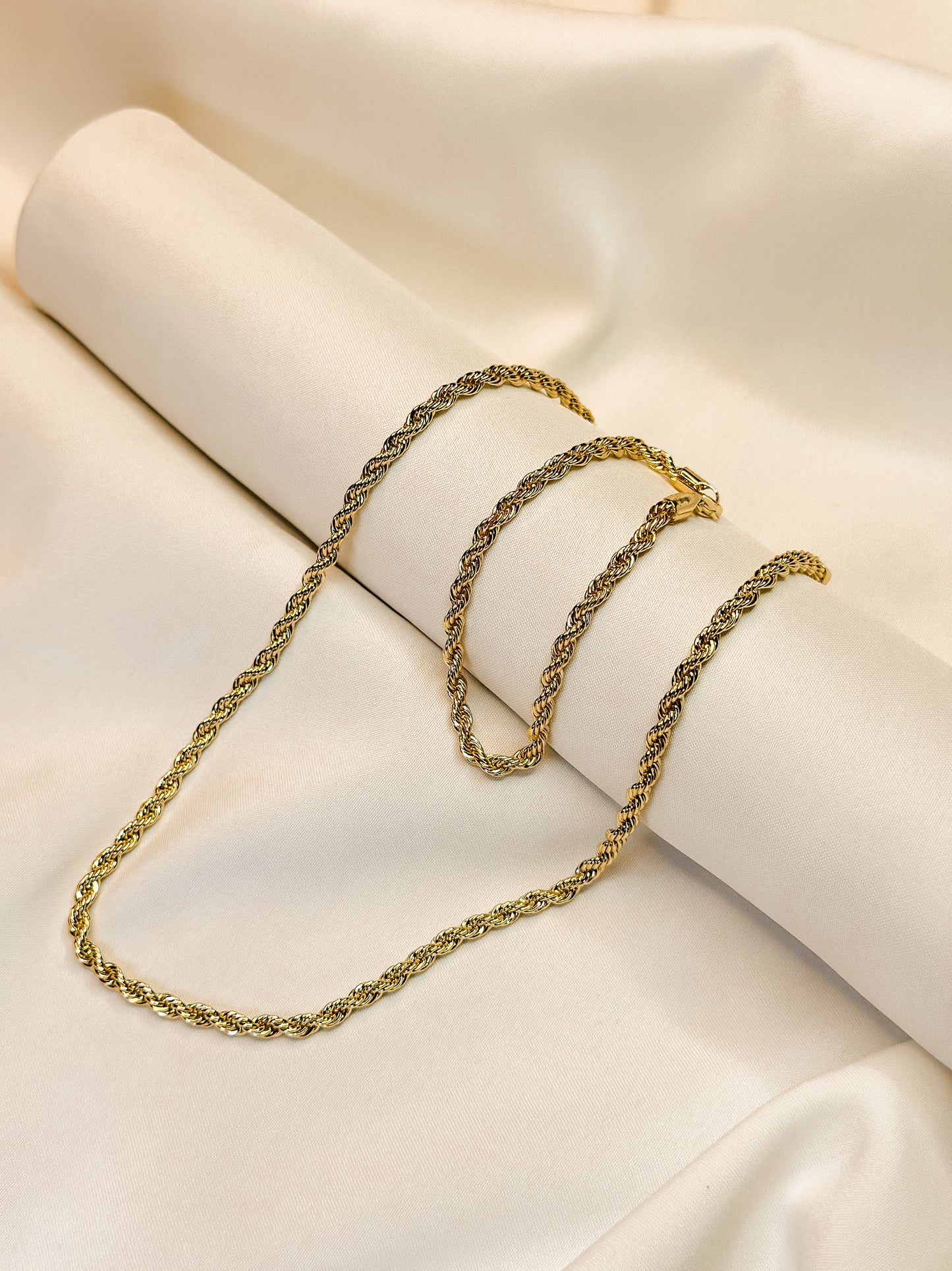 MINI ROPE CHAIN & BRACELET SET - GOLD 2